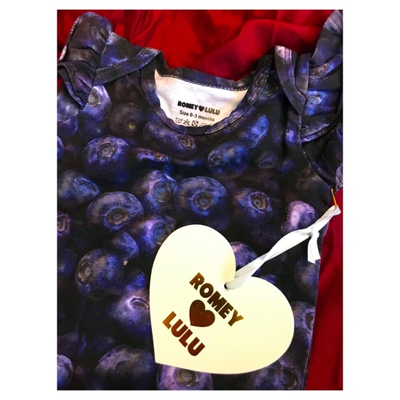 Short sleeve romper. Romey Loves Lulu. NWT. - Picture 2 of 4